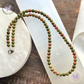 Unakite Small Bead Healing Choker Necklace